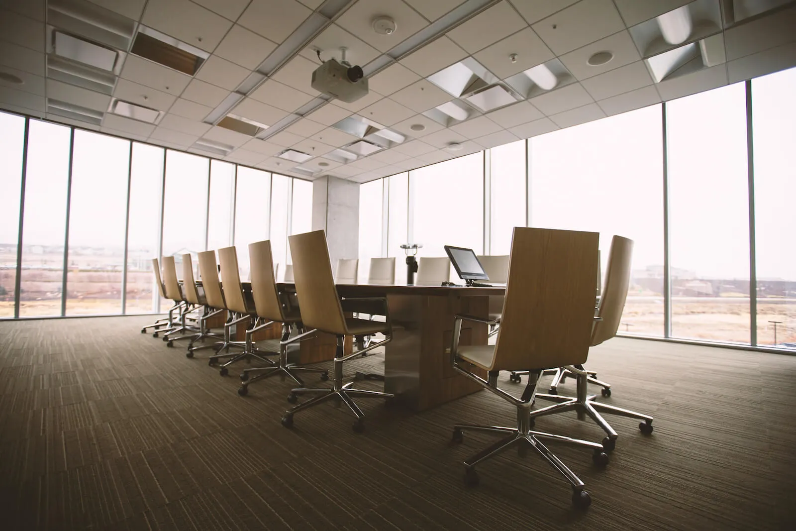 Meeting room overlooking the city