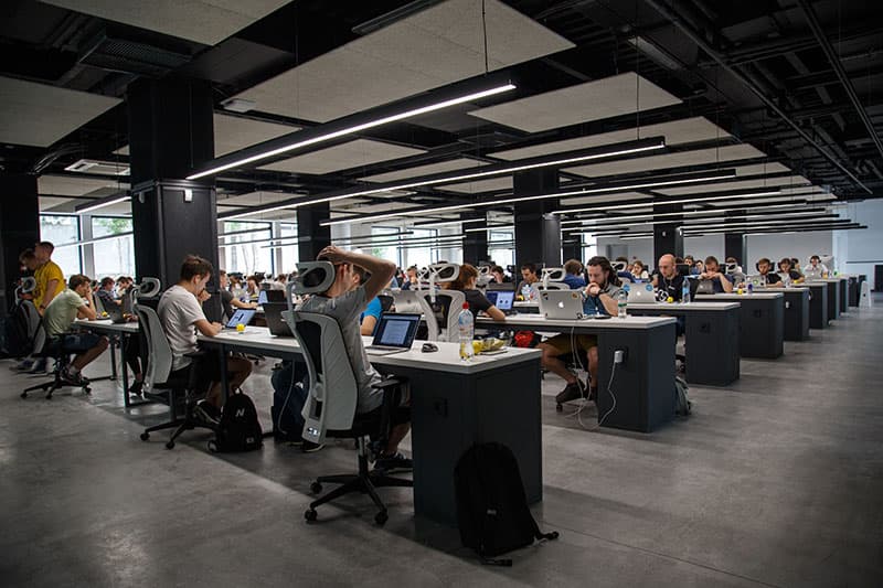 Team working in an office